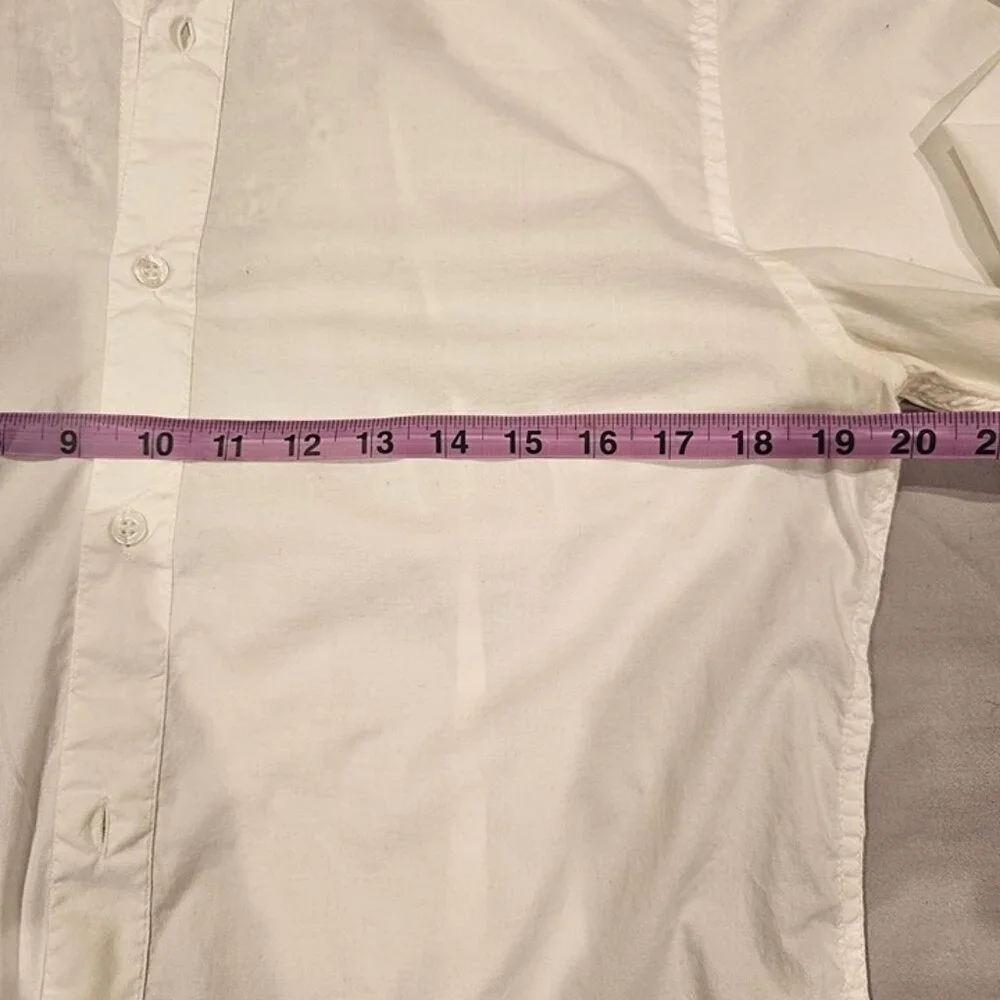 Buffalo David Bitton Mens White Button-Up Shirt M/M Cotton Blend Embroidered Det - Picture 3 of 9